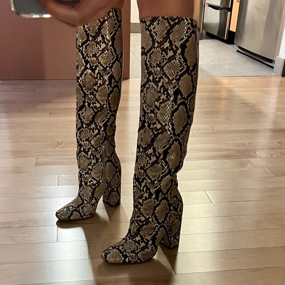 Zara snakeskin boots